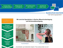 Tablet Screenshot of bautenschutz-katz.de